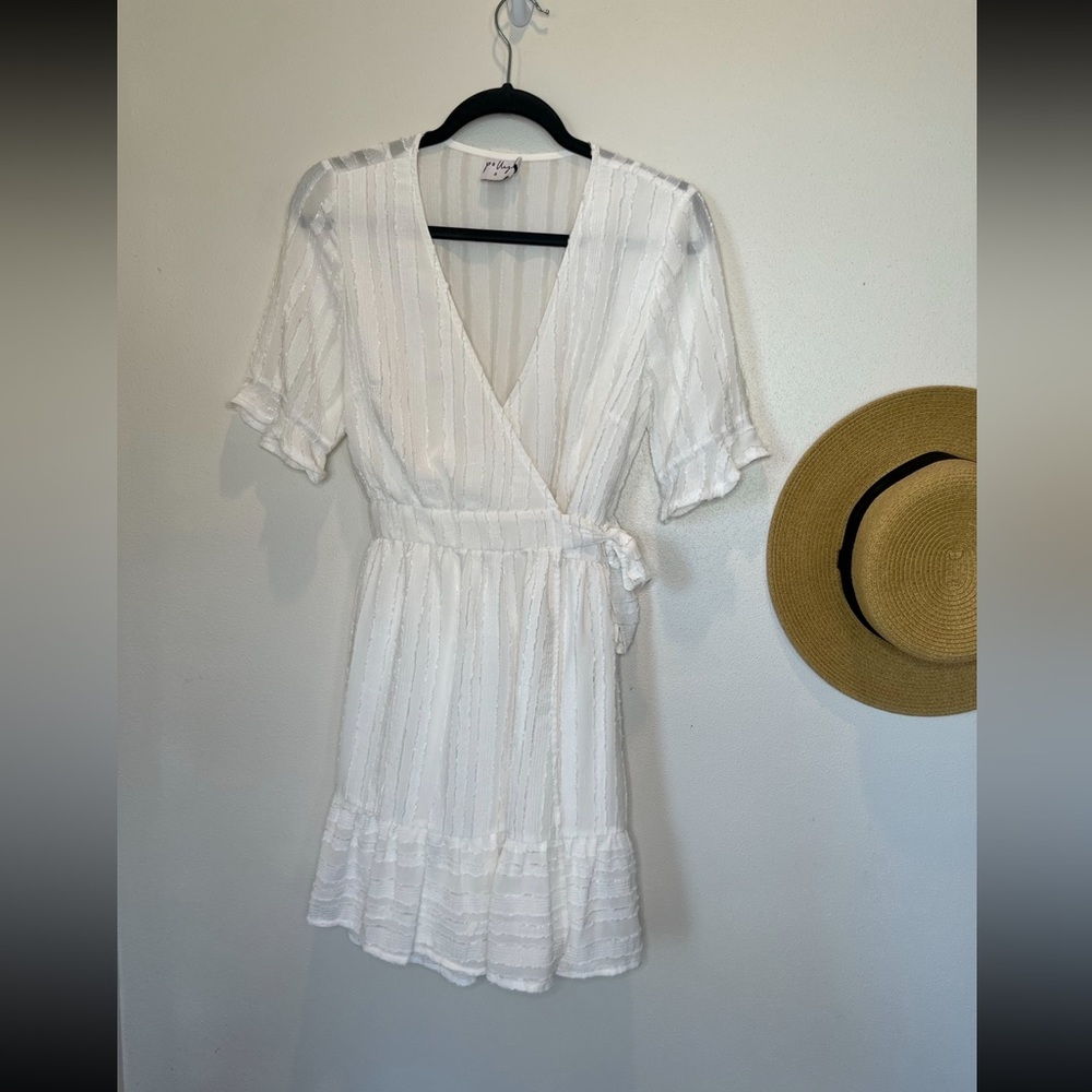 Princess Polly Sally Moon Mini Wrap Dress Size 10